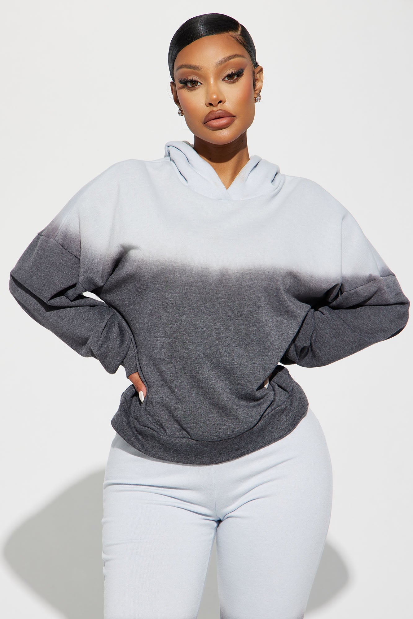 Give It To Me Ombre Lounge Hoodie - Blue/combo